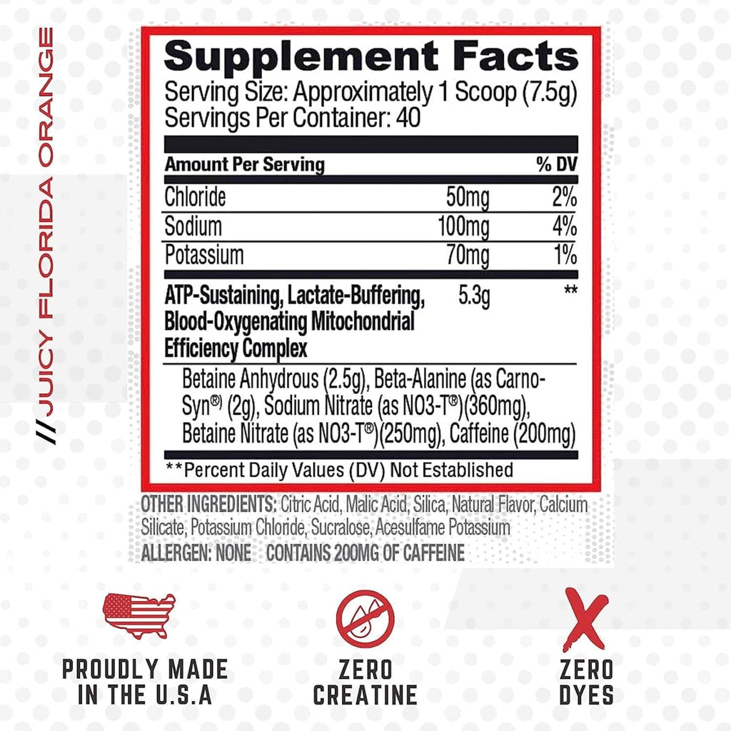 Purus Labs CONDENSE PreWorkout Powder, 40 Servings (Juicy Florida Orange)