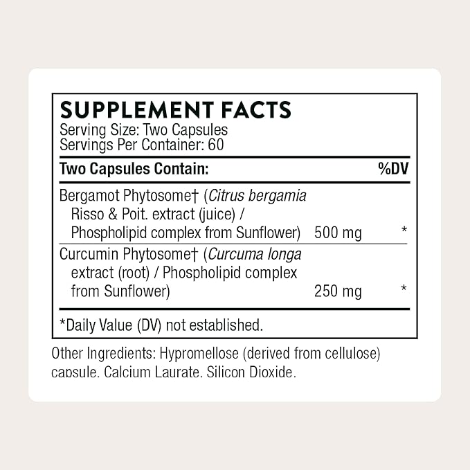 THORNE - Metabolic Health - Gut Health Supplement to Aid Weight Management* - Formulated with Bergamot and Turmeric (Curcumin Phytosome) - 60 Servings
