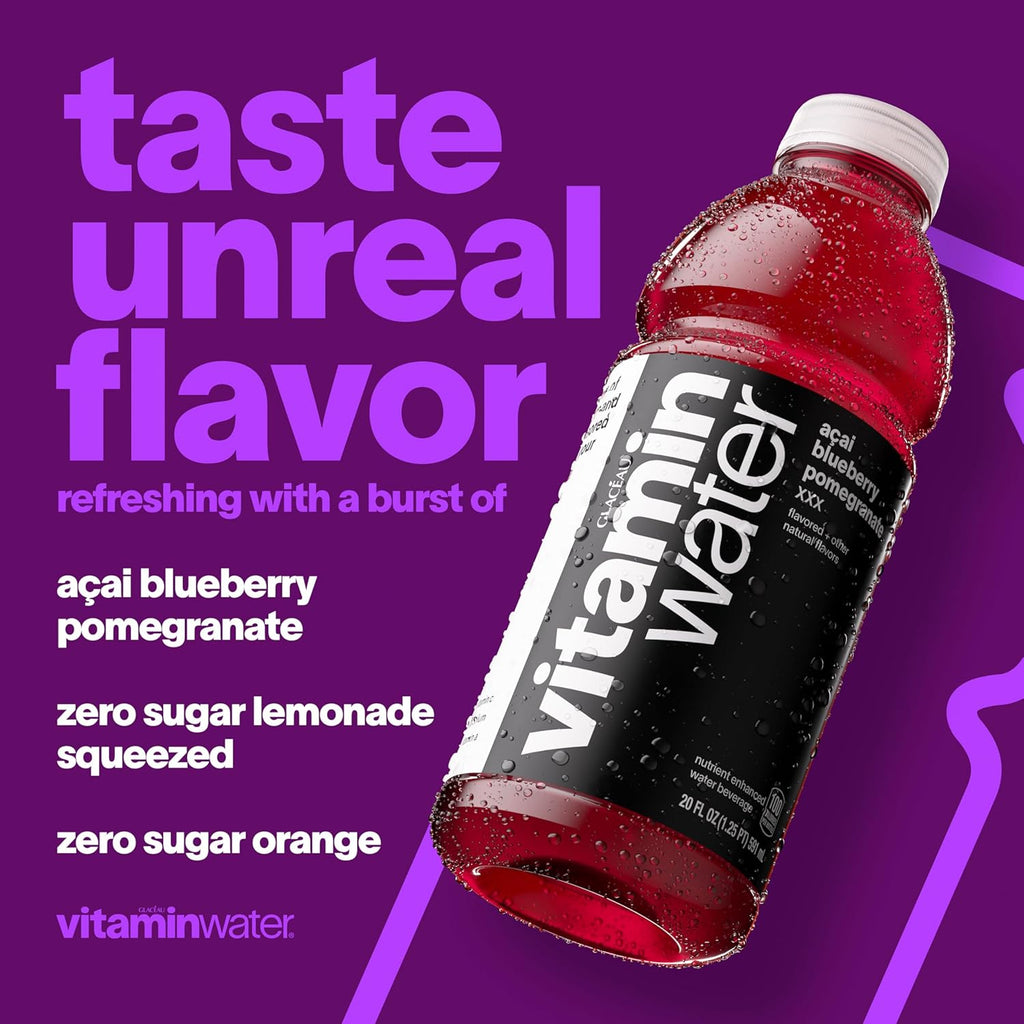 vitaminwater zero variety pack nutrient enhanced water w/ vitamins, 20 fl oz, 12 Pack