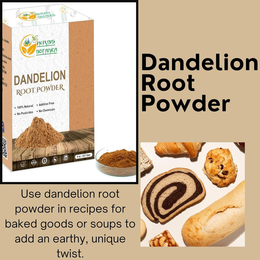 Dandelion Root Powder 100% Natural Dandelion Root for Herbal Tea, Detox & Wellness – Finely Ground, Additive-Free Vegan Supplement – 8 oz Resealable Pack