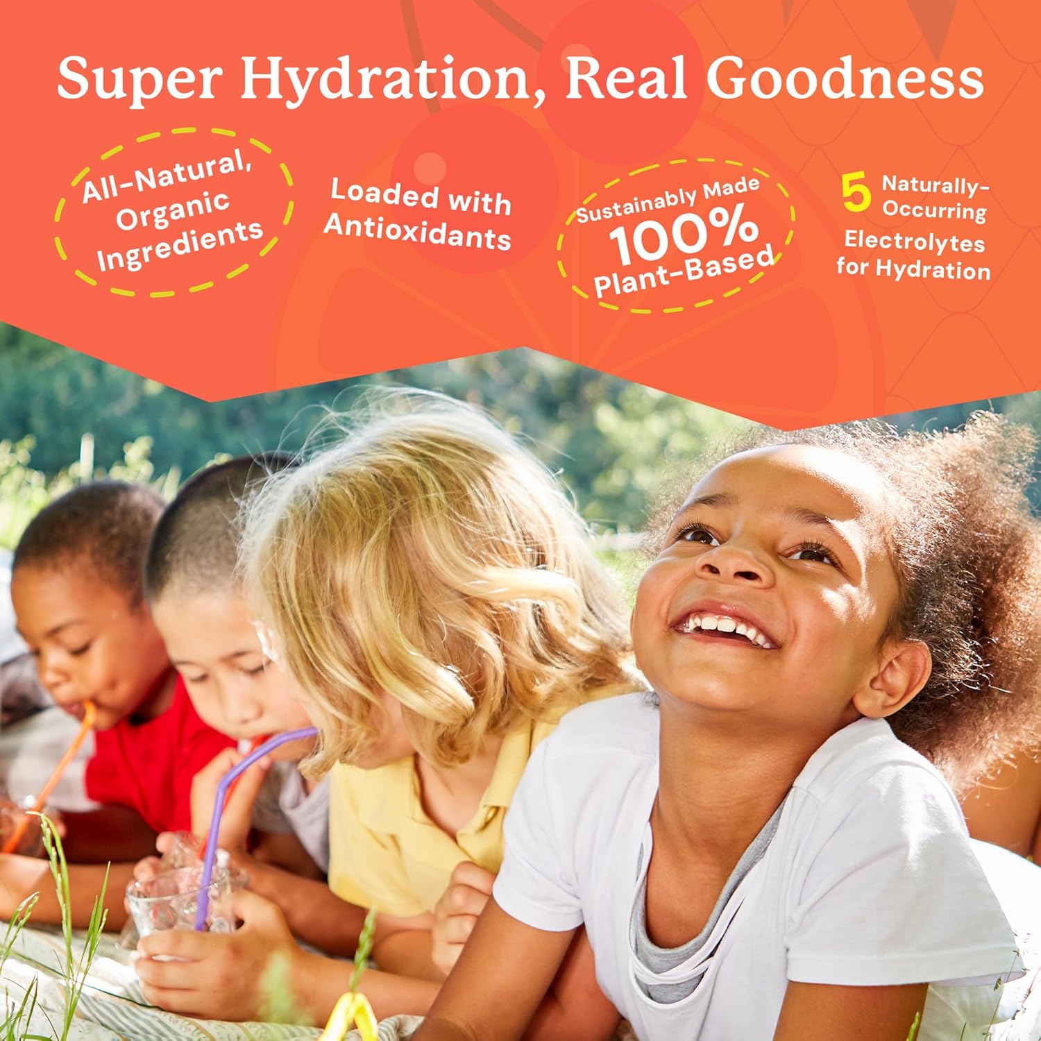 Kids Probiotic and Electrolytes Powder - Electrolyte Powder for Hydration, Digestive and Immune Support - Probiotics with Essential Minerals - Electrolytes Powder No Sugar for Active Kids