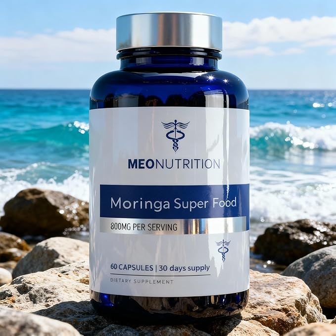 Moringa Capsules 800mg - Pure Horseradish Tree Leaf Superfood Supplement for Healthy Energy, Sleep & Joint Support - Made in USA, Vegan, Non-GMO - 60 Veggie Capsules