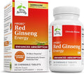 Terry Naturally HRG80 Red Ginseng Energy - Support Healthy Energy & Focus - Herbal Supplement with Korean Red Ginseng Root Powder - Vegan Tablets to Aid Healthy Endurance - 30 Chewable Tablets