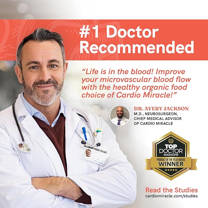 Cardio Miracle Nitric Oxide Supplement 60 Servings - Beet Root Powder with L-Arginine to Support Circulation, Blood Flow, Energy, Endurance, Stamina & Heart Health for Men and Women