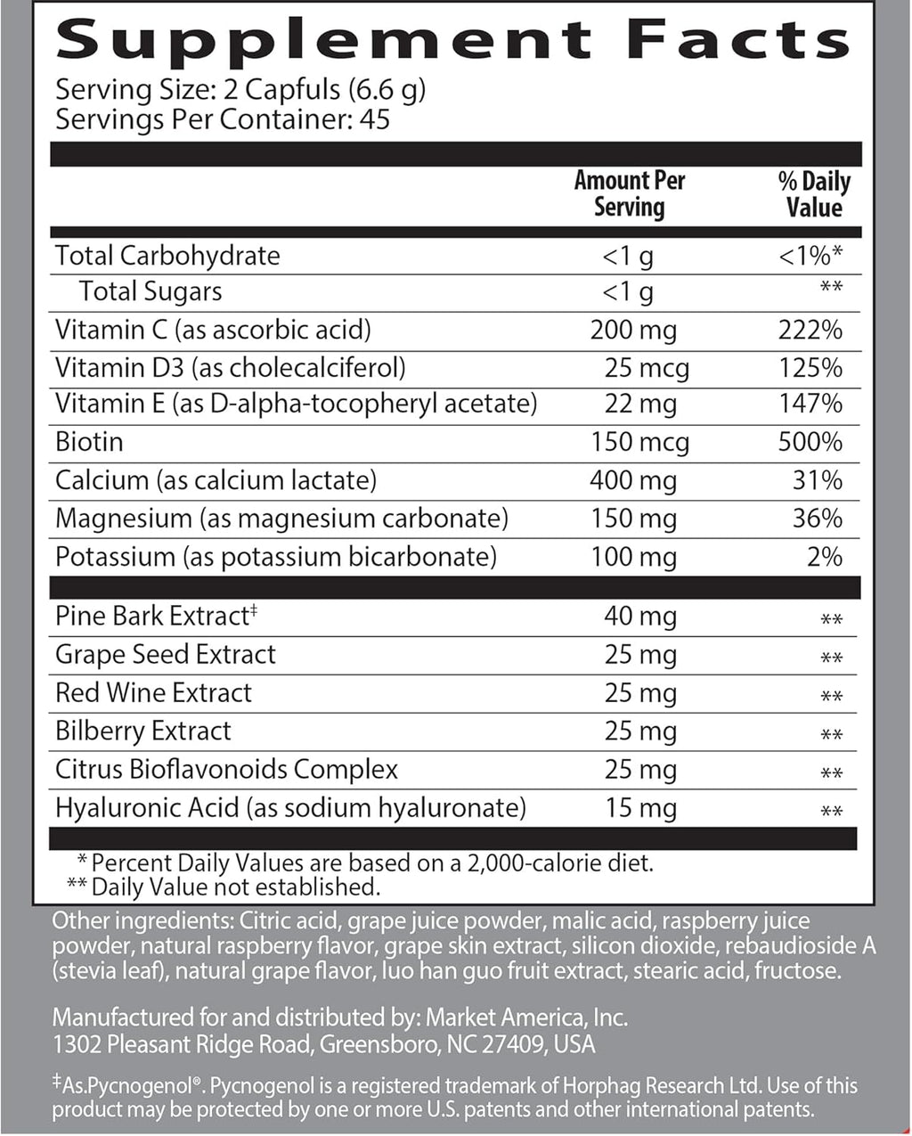 Isotonix OPC-3® Beauty Blend: Collagen, Antioxidants, Grape Seed, Red Wine, Pine Bark, Hyaluronic Acid – Supports Healthy Skin, Hair & Nails – Isotonic Drink Mix for Maximum Absorption