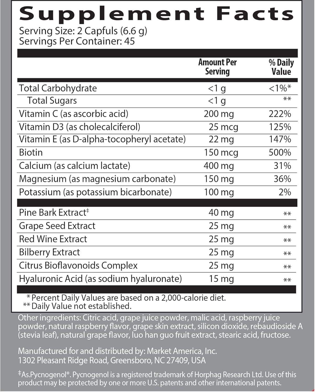 Isotonix OPC-3® Beauty Blend: Collagen, Antioxidants, Grape Seed, Red Wine, Pine Bark, Hyaluronic Acid – Supports Healthy Skin, Hair & Nails – Isotonic Drink Mix for Maximum Absorption