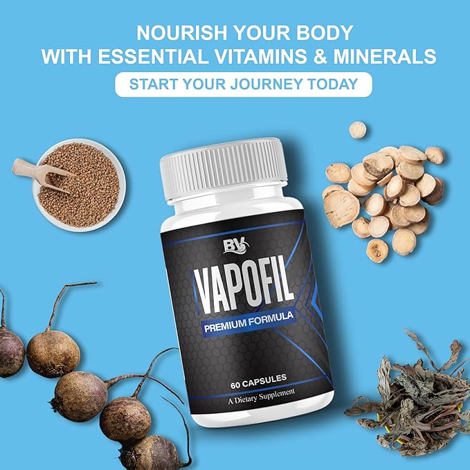 BLUE VIBE Vapofil Premium Wellness and Advanced Health Management Supplement Pills, Vapofil Maximum Strength Advanced Daily Health Support and Overall Wellness Formula (3 Pack - 180 Capsules)
