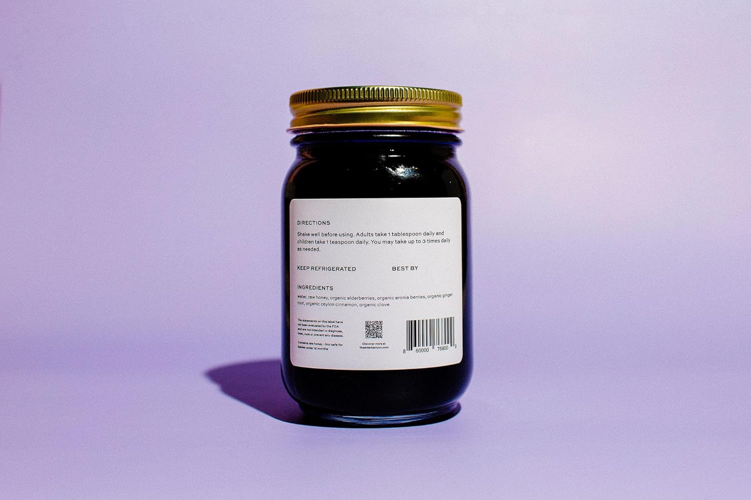 The Elderberry Co. Elderberry Syrup with Aronia Berries Natural Immune Support for Kids and Adults (16 oz.)