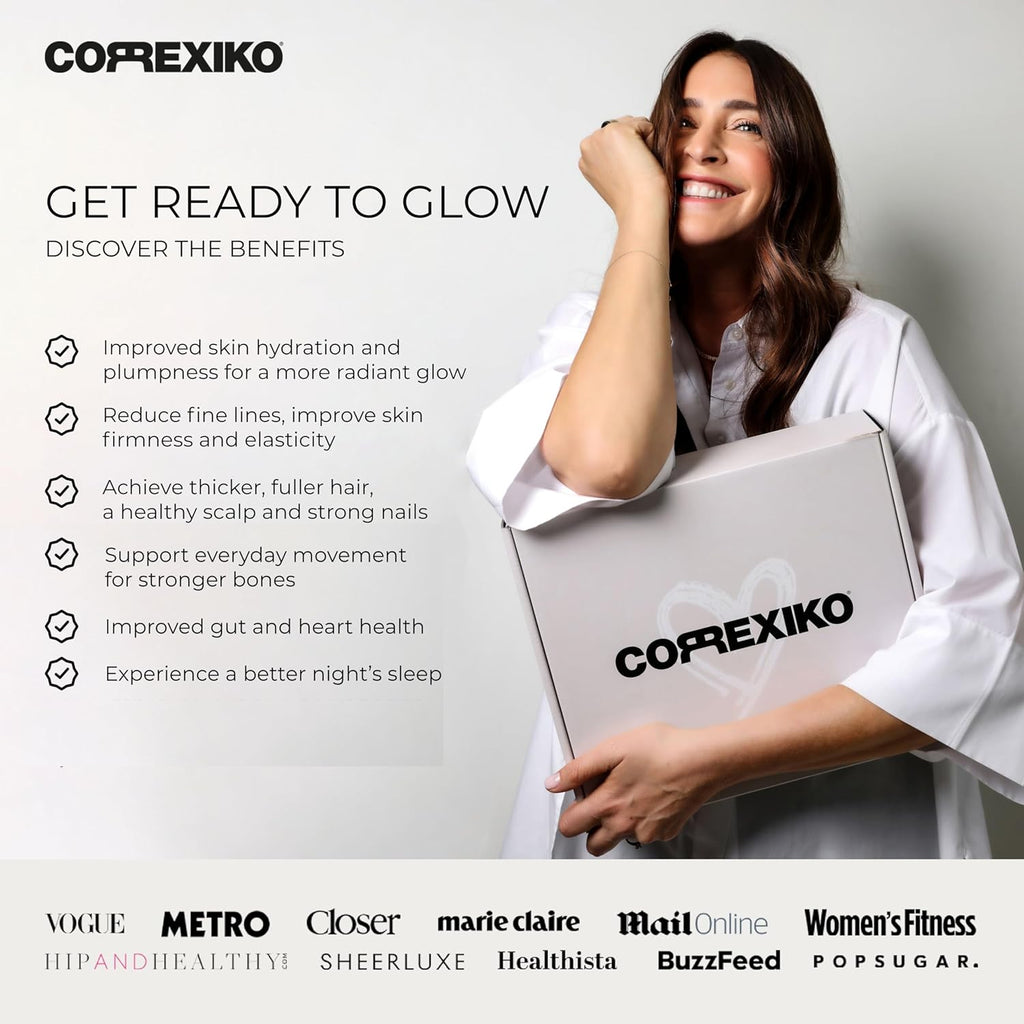 CORREXIKO Marine Collagen Supplement Pills - 1800mg Hydrolyzed Collagen Peptides per Serving with Added Hyaluronic Acid, Vitamin C & Minerals - for Hair, Skin & Nails - 720 Capsules 6 Month Supply