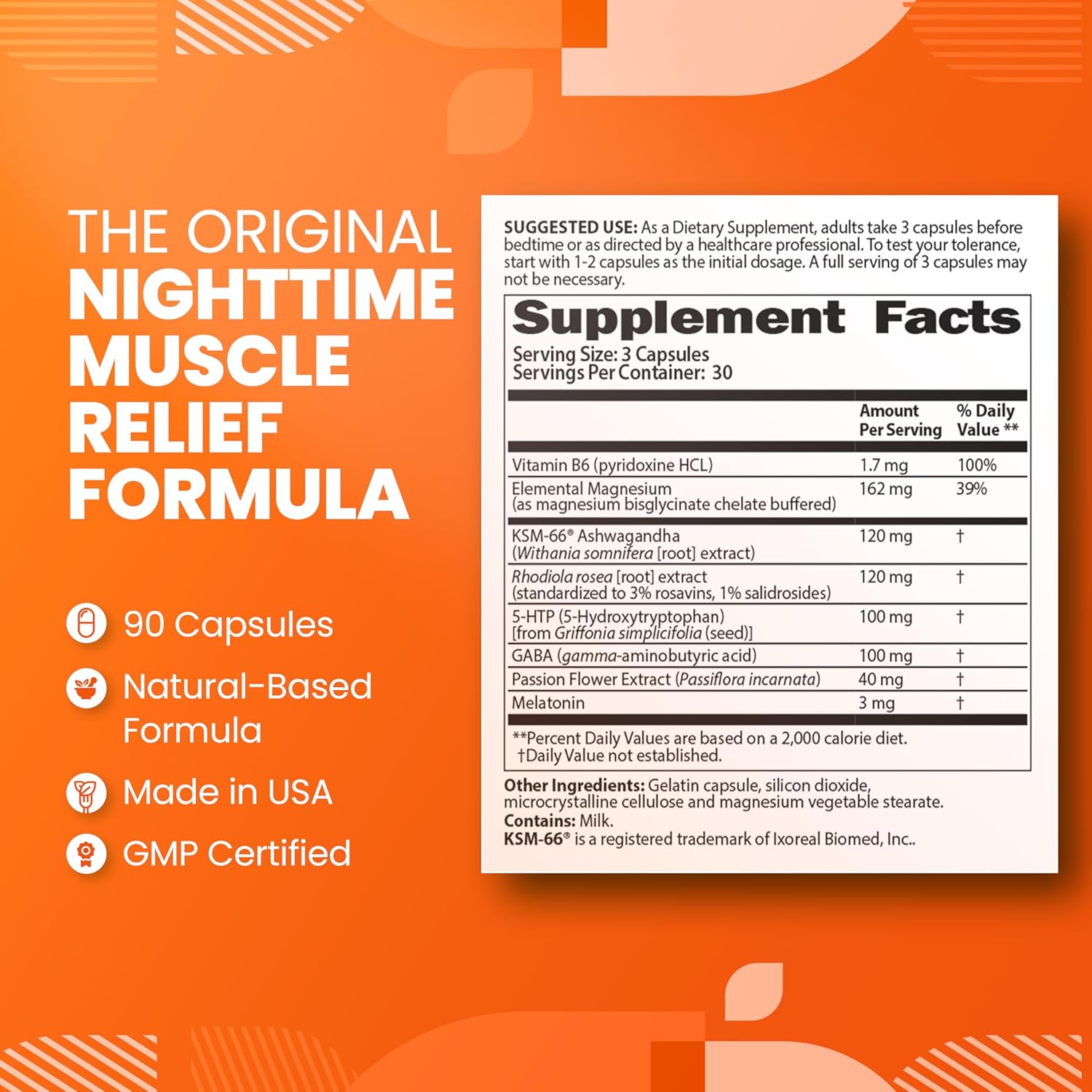 SaltWrap Mag R&R - Nighttime Muscle Cramps Support, Natural Sleep Support for Adults with Magnesium Glycinate for Muscle Spasm and Leg Cramps Relief, 90 Capsules