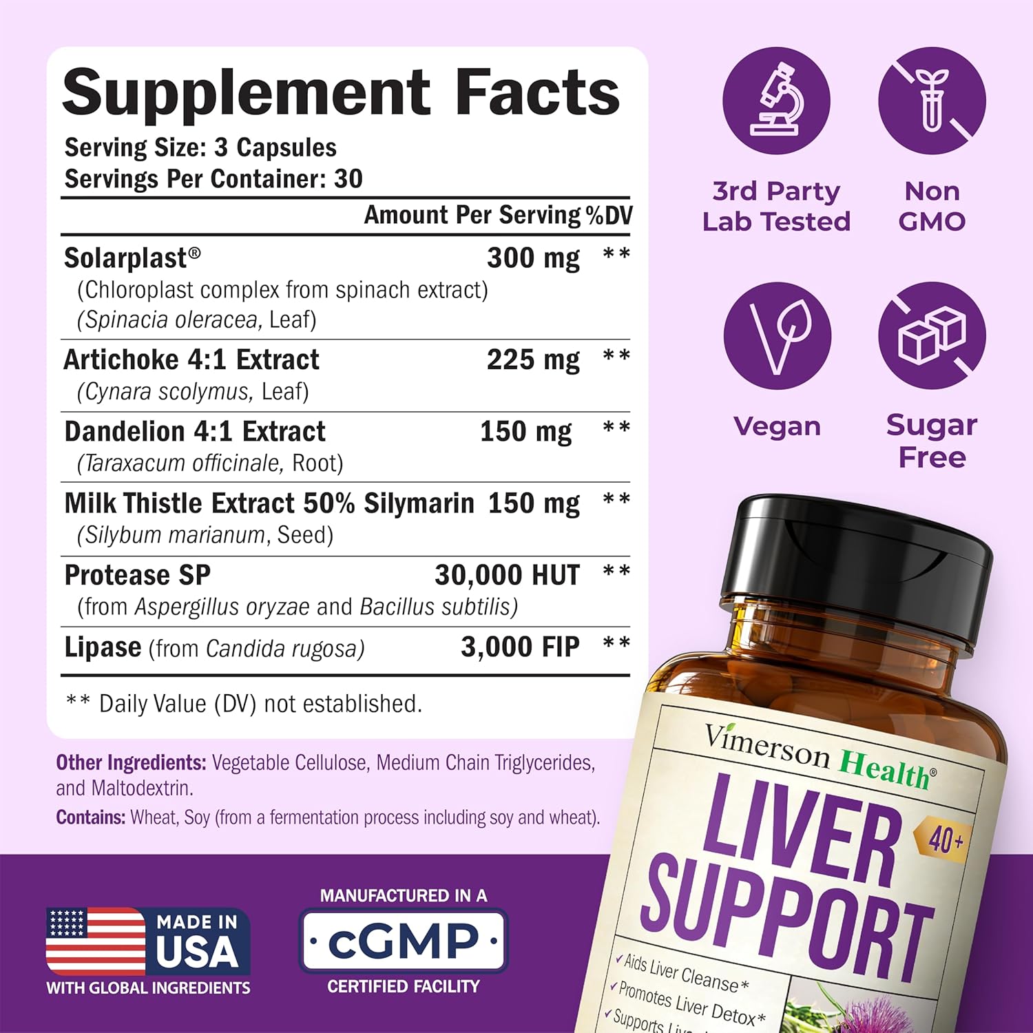 Liver Cleanse Detox & Repair Milk Thistle Supplement - 90 Capsules Natural Liver Support with Digestive Enzymes, Artichoke Extract - Dandelion Root Supplement to Promote Cellular Repair & Digestion