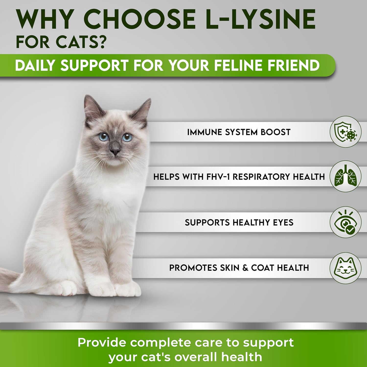 Trulysine L-Lysine for Cats Immune Support Oral Powder 4oz/100g - Cats & Kittens of All Age, Sneezing, Runny Nose Squinting, Watery Eyes - Fish & Poultry Flavor (U.S.A)(100 Grams ( 500mg / Scoop))