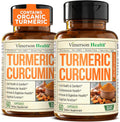Turmeric Supplement - High Potency Turmeric Curcumin Supplement with 1200 mg Organic Tumeric and 95% Curcuminoids. Curcumin Supplements with Black Pepper for Immune & Joint Health. 60 Capsules 2 Pack