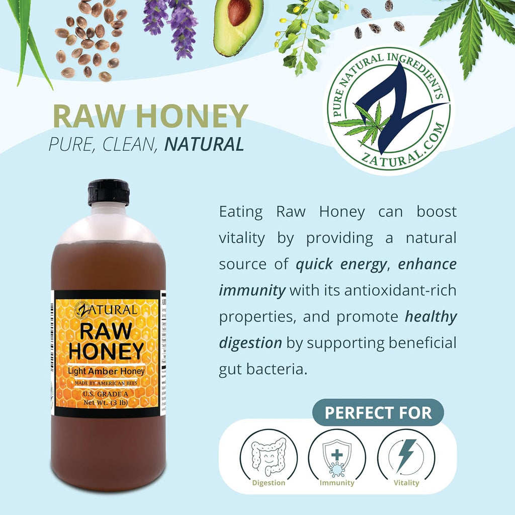 Honey Raw Fresh Air Idaho Grade A Light Amber Honey (3 Pound)