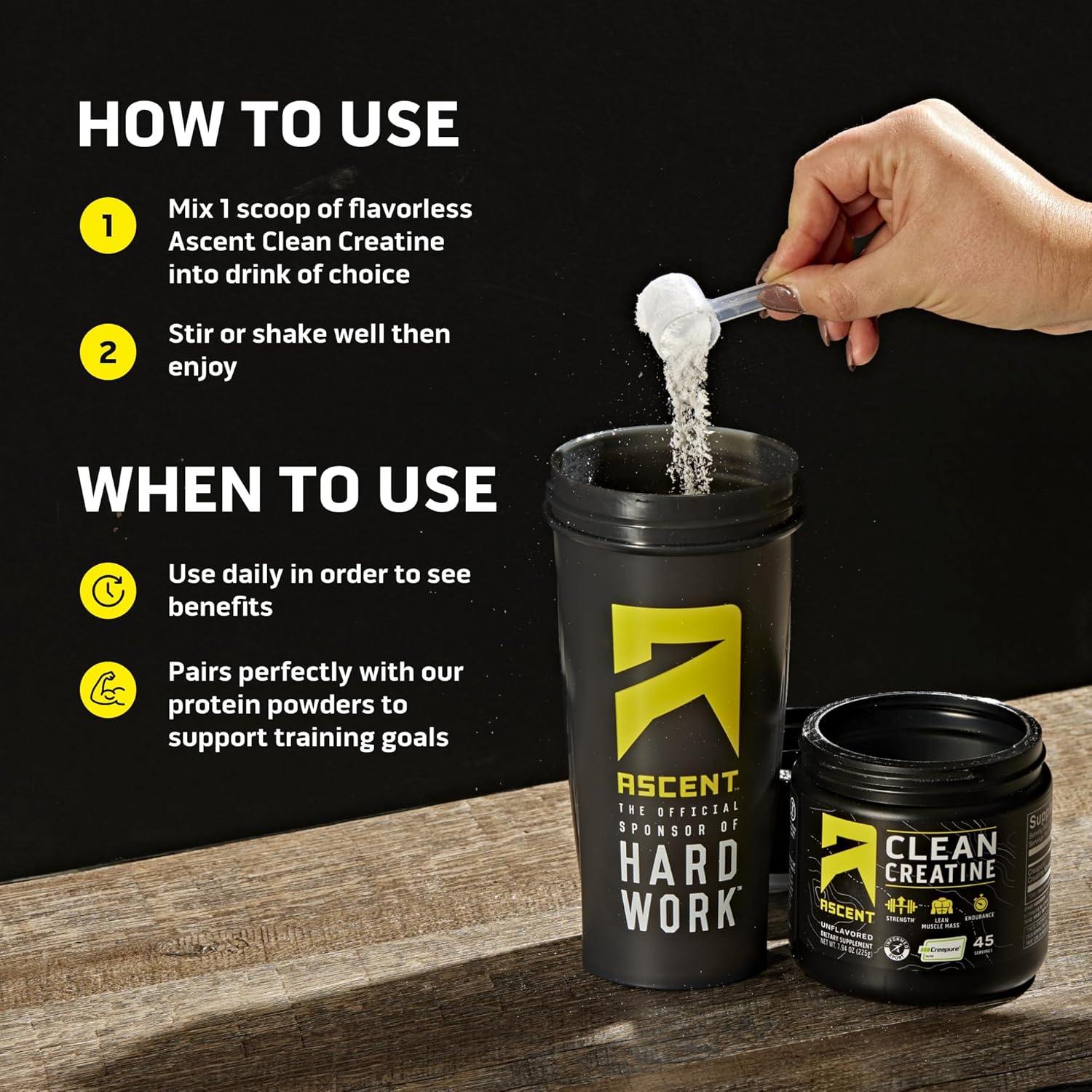 ASCENT Creatine Monohydrate, 7.94 OZ