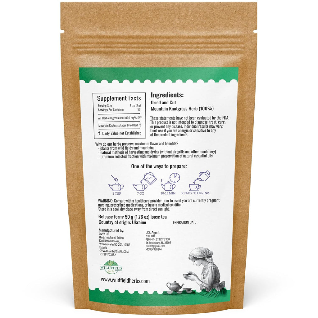1.8 oz. Mountain Knotgrass Tea Dried Cut Herb Mountain Knotgrass Herbal Tea (Aerva Lanata) - 50g Polpala Pol-Pala Pol Pala Pol Pola Herb