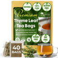TOG999, Premium 40 Thyme Leaf Tea Bags, 100% Natural & Pure, Loose Leaf Herbal Tea. Thyme Leaf Tea. No Sugar, No Caffeine, No Gluten, Vegan.