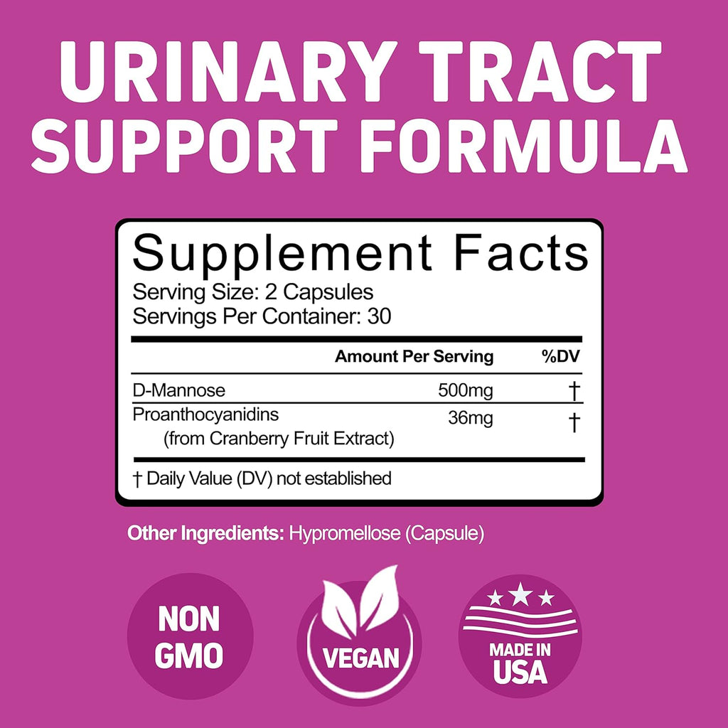 Herbtonics Fast Acting Urinary Tract Cleanse Treatment | Formula UTI with 36 mg PAC | Medical-Grade Cranberry Supplement for Urinary Tract Support (60 Count (Pack of 1))