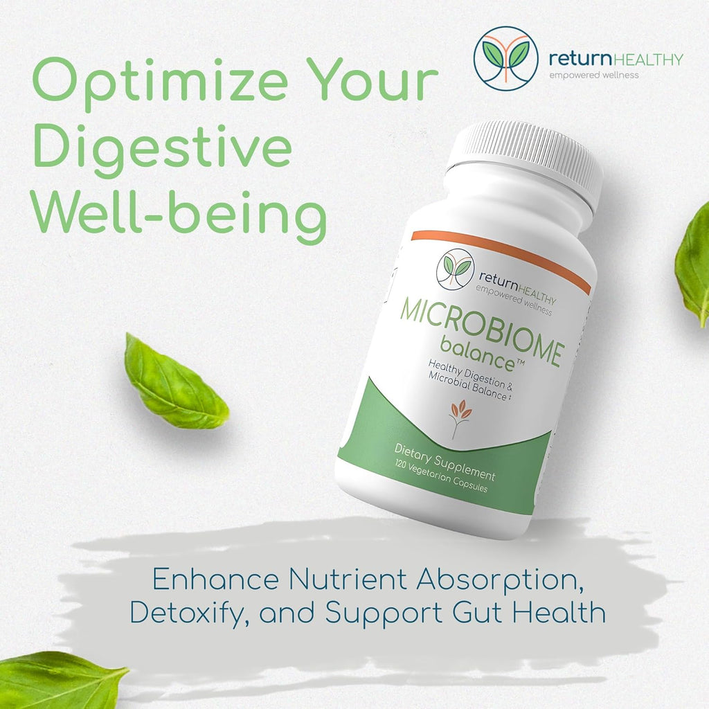 Microbiome Balance, Gut Health Supplements for Women and Men, Digestion Supplement with Monolaurin and Caprylic Acid, All-Natural Detoxification Supplement for Digestive Health, Digestive Boost 120 C