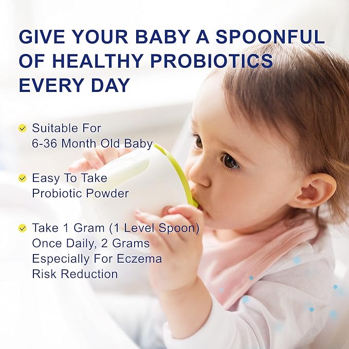 Life-Space 60 Grams, for 0-36 Month Baby, 7.5 Billion CFU & Multi Strain, Balance Microflora, Supports Digestive Health & Nutrient Absorption & Immunity, No Refrigeration Probiotic Powder for Baby