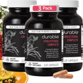 Durable Cholesterol Complete – Organic Red Yeast Rice 1,600 mg + Bergamonte® Citrus Bergamot 1,000 mg + Ubiqsome® CoQ10 + Olive Leaf + Vitamin C – Doctor Formulated, Made in USA (360 Capsules)