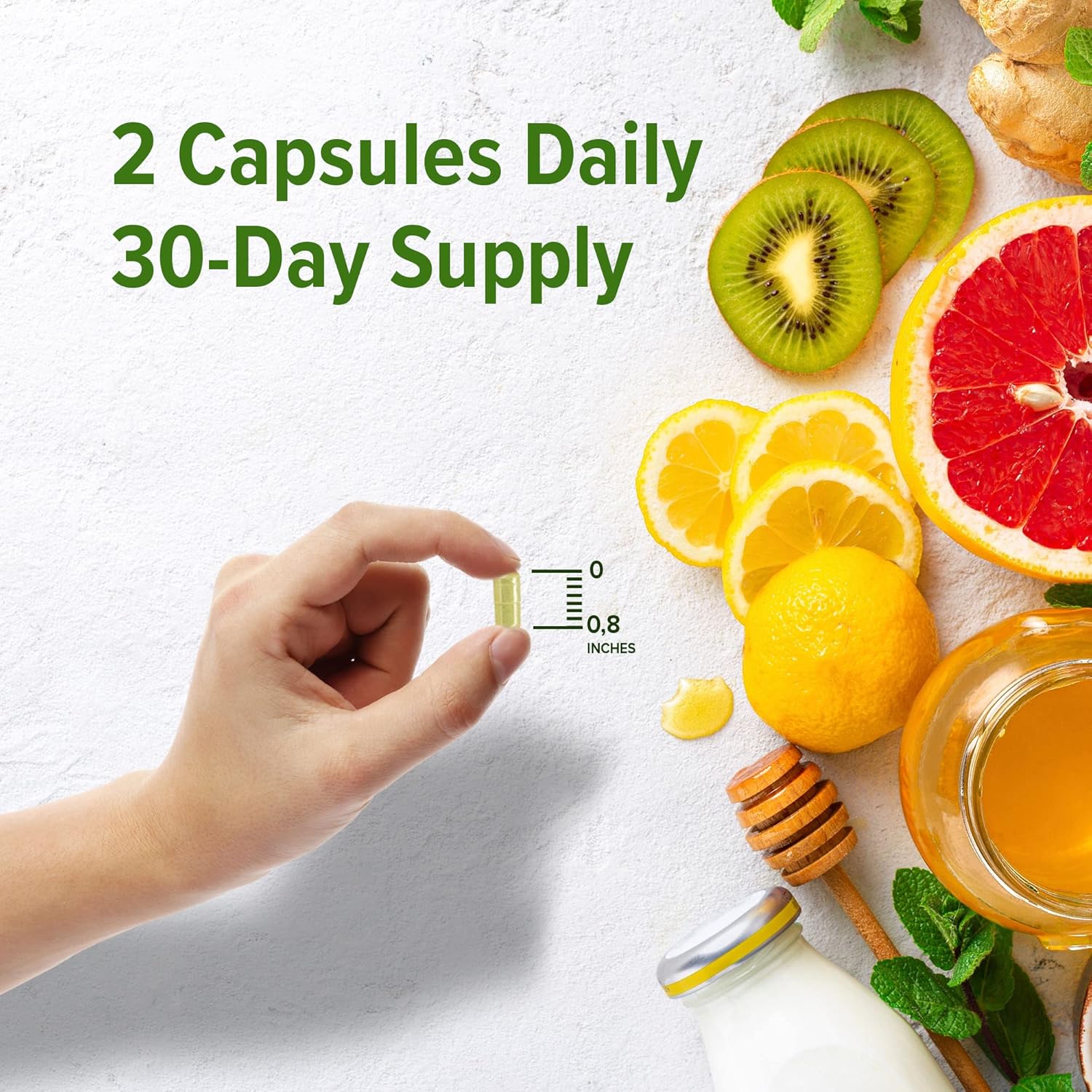 ORZAX 9 in 1 Immune Defense Booster Herbal Supplement, Specialized High Strength Formula - Vitamin C & D, Zinc, Quercetin, Turmeric & Ginger, Echinacea - Non-GMO - 60 Veggie Capsules - 30 Day Supply