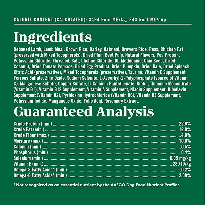 Nutro Natural Choice Adult Large Breed Dog Food Dry, Lamb & Brown Rice Recipe, 30 lb. Bag