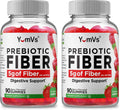 Yum-Vs - Prebiotic Fiber Gummies for Adults & Kids - 5g Digestive Aid Gummy Fiber Supplement - Keto Friendly Prebiotic Daily Fiber Supplement for Women & Men - No Sugar Added Dietary Fiber (90 Count)