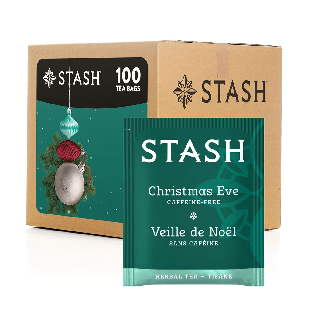 Stash Tea Christmas Eve Herbal Tea - Naturally Caffeine Free, Non-GMO Project Verified Premium Tea with No Artificial Ingredients, 100 Count (BULK PACKAGING)