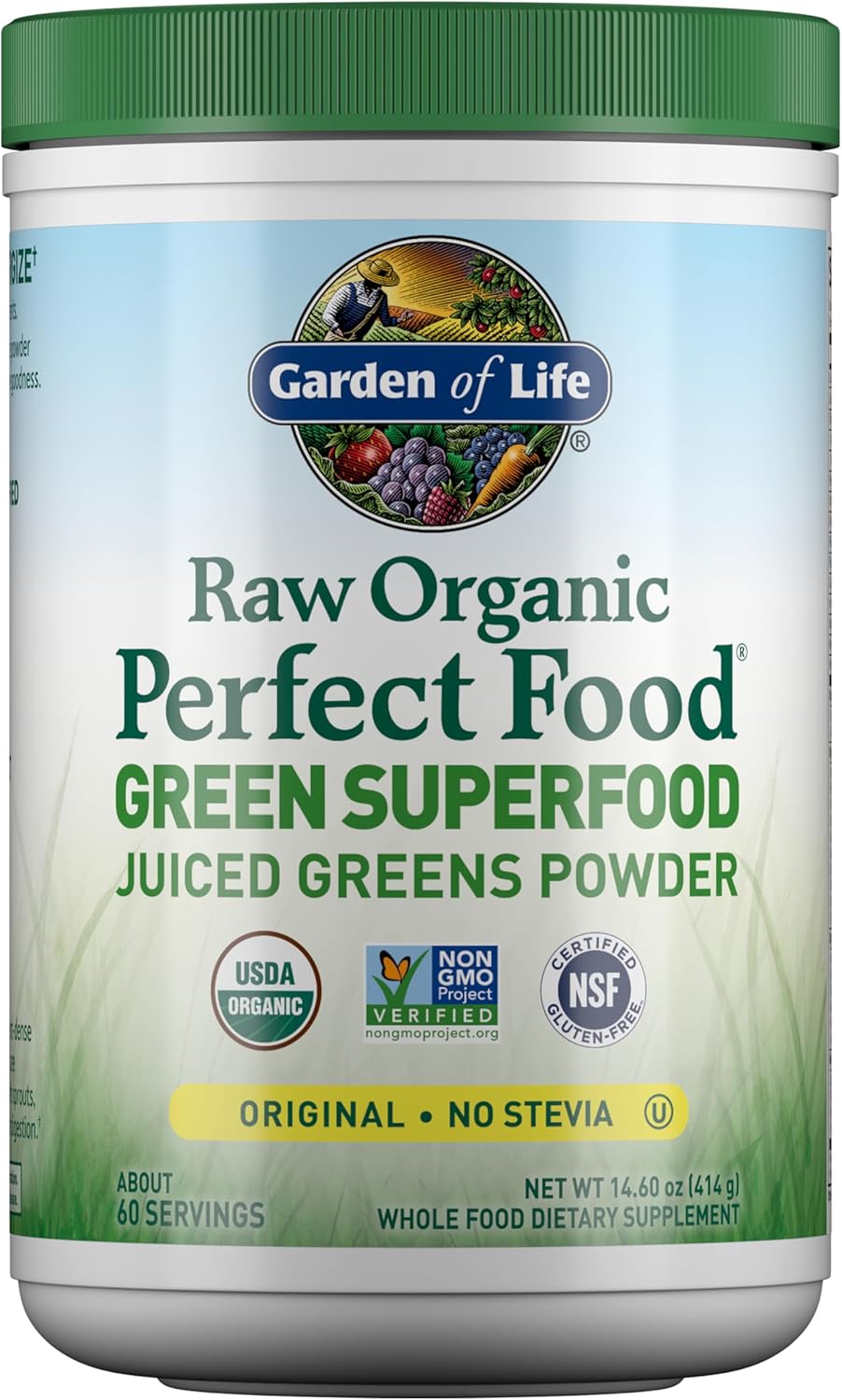 Garden of Life Holistic Wellness Bundle – Perfect Food Powder 30 Servings + Grass Fed Collagen Peptides 28 Servings + Vegan Vanilla Protein with BCAAs & Probiotics 20 Servings