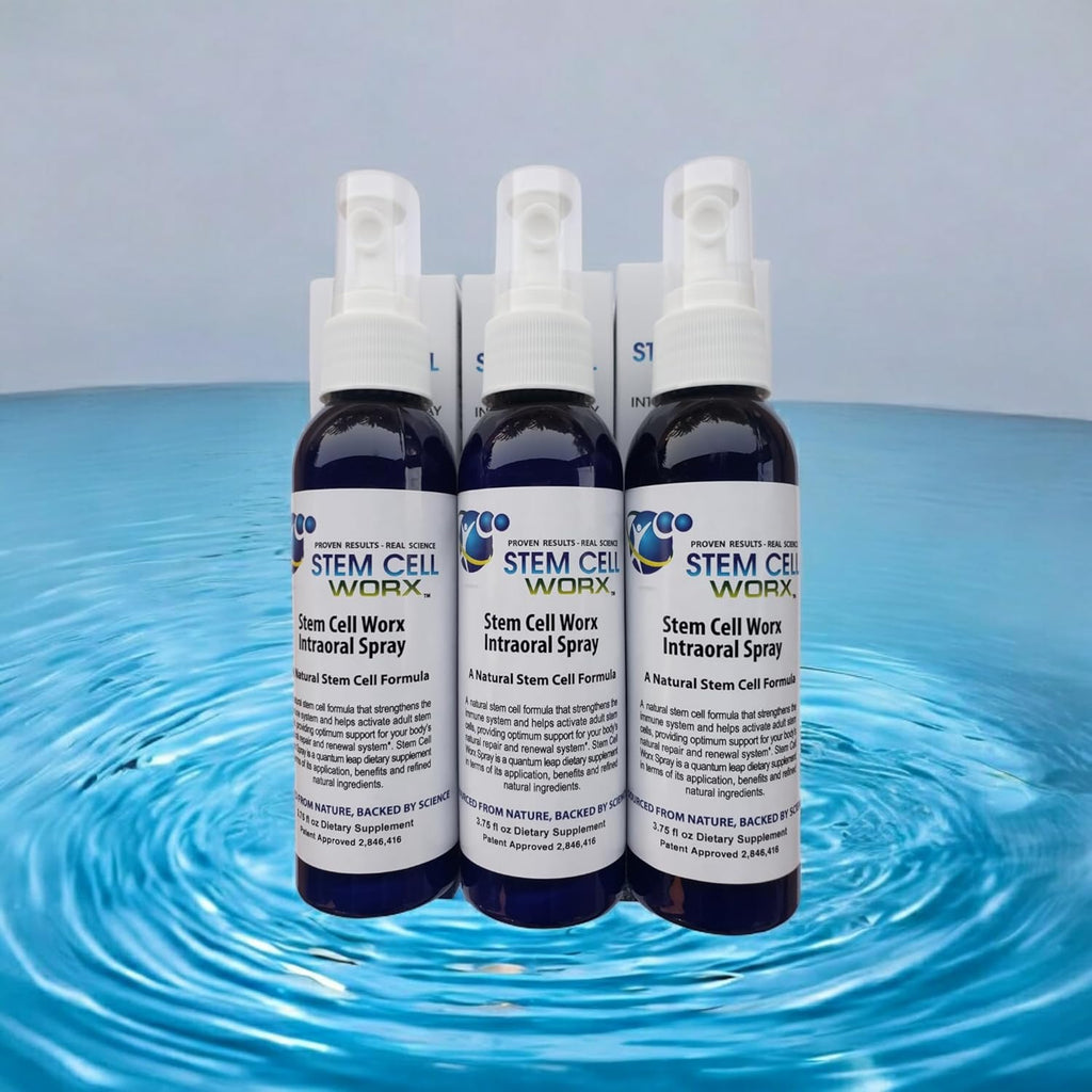 Stem Cell Supplement - 3 PK Deal - Stem Cell Worx Intraoral for 95% Absorption. Scientifically Proven to Activate Your Stem Cells. All Day Energy, Boost Immune System, Reduce Joint Pain.
