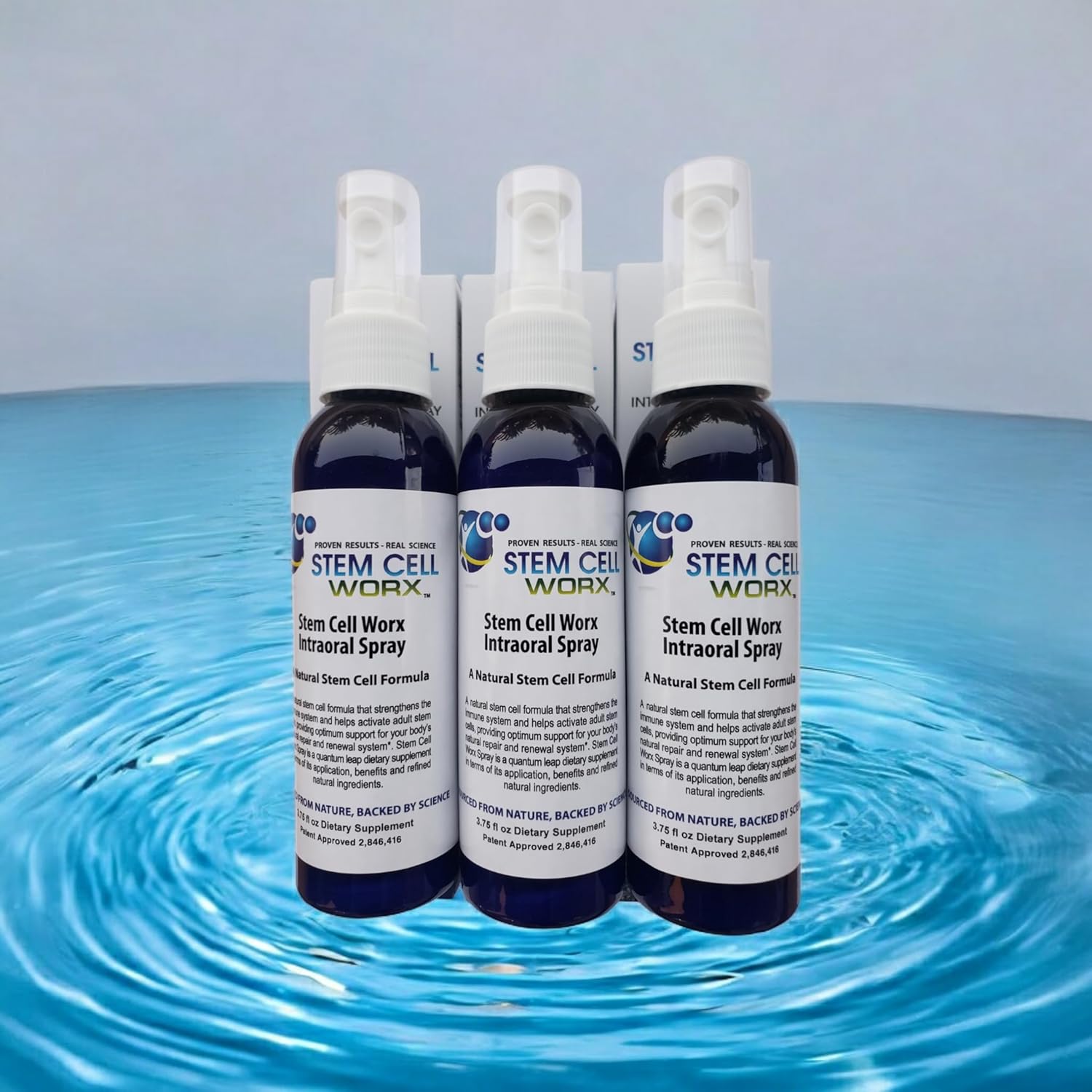 Stem Cell Supplement - 3 PK Deal - Stem Cell Worx Intraoral for 95% Absorption. Scientifically Proven to Activate Your Stem Cells. All Day Energy, Boost Immune System, Reduce Joint Pain.