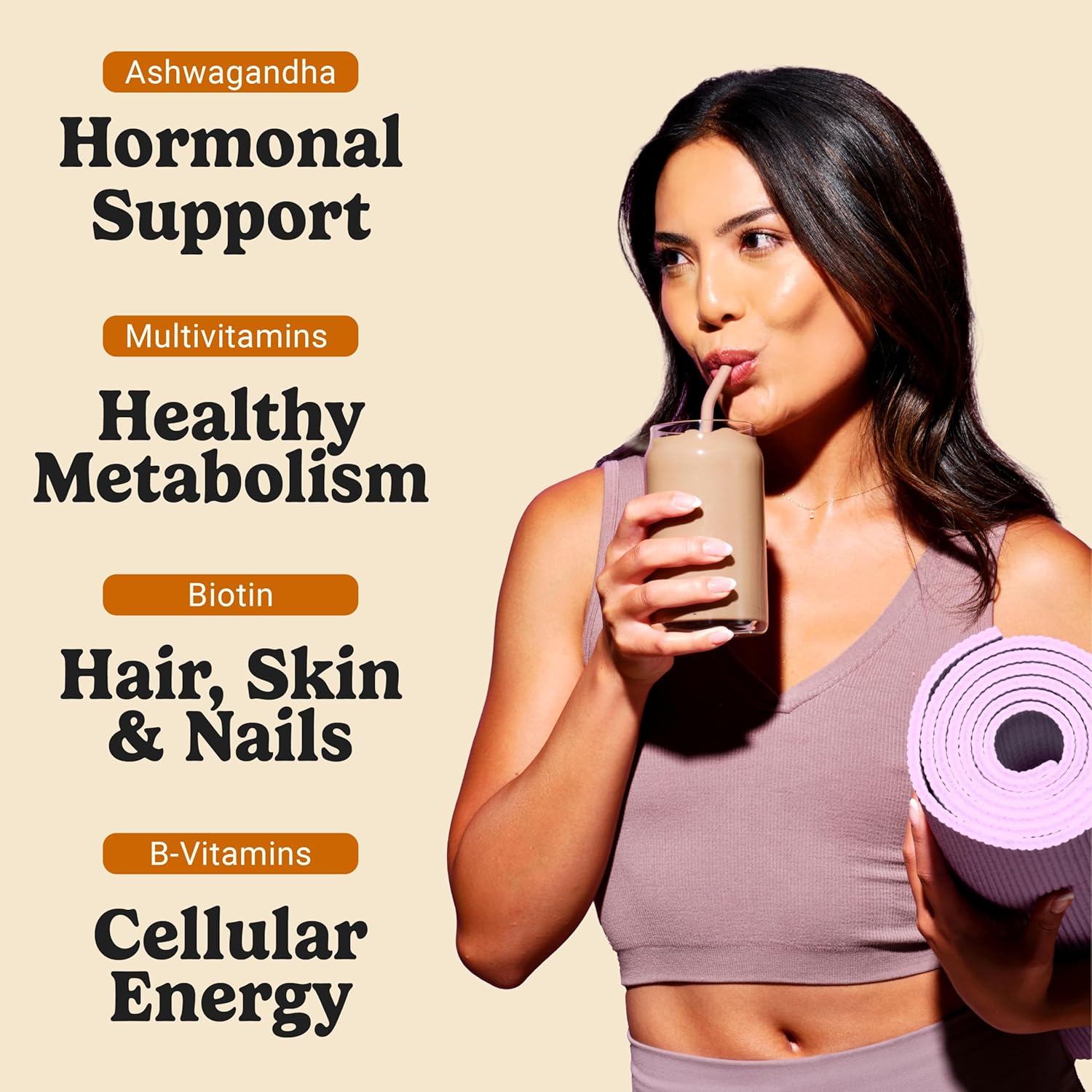 VitaHustle All-in-One Nutrition Shake, Choc Peanut Butter Banana - Plant Based Protein Powder by Kevin Hart – Vegan Meal Replacement Shake with KSM66 Ashwagandha & 86+ Superfoods - Organic Meal Replacement Powder