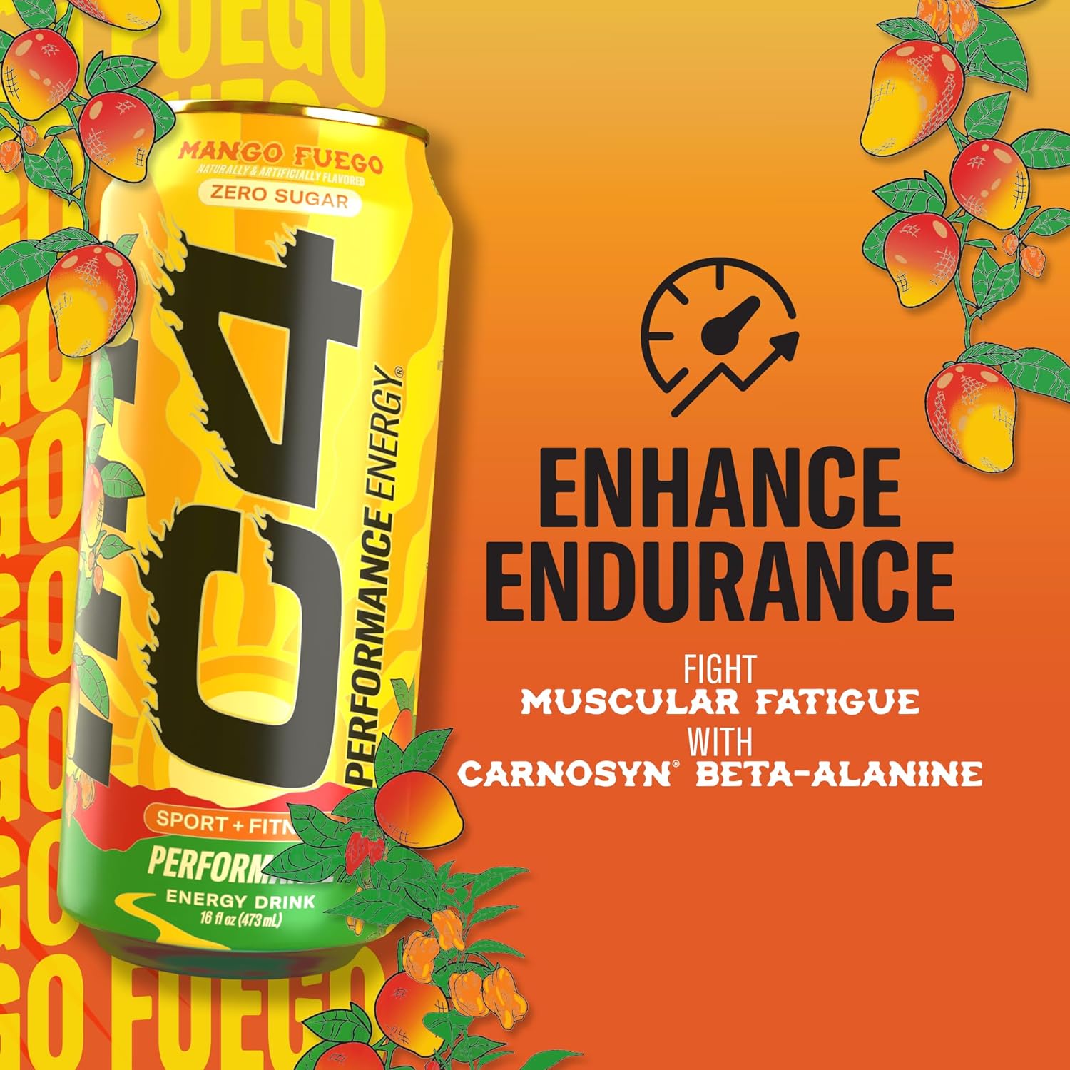 C4 Performance Energy Drink - Mango Fuego