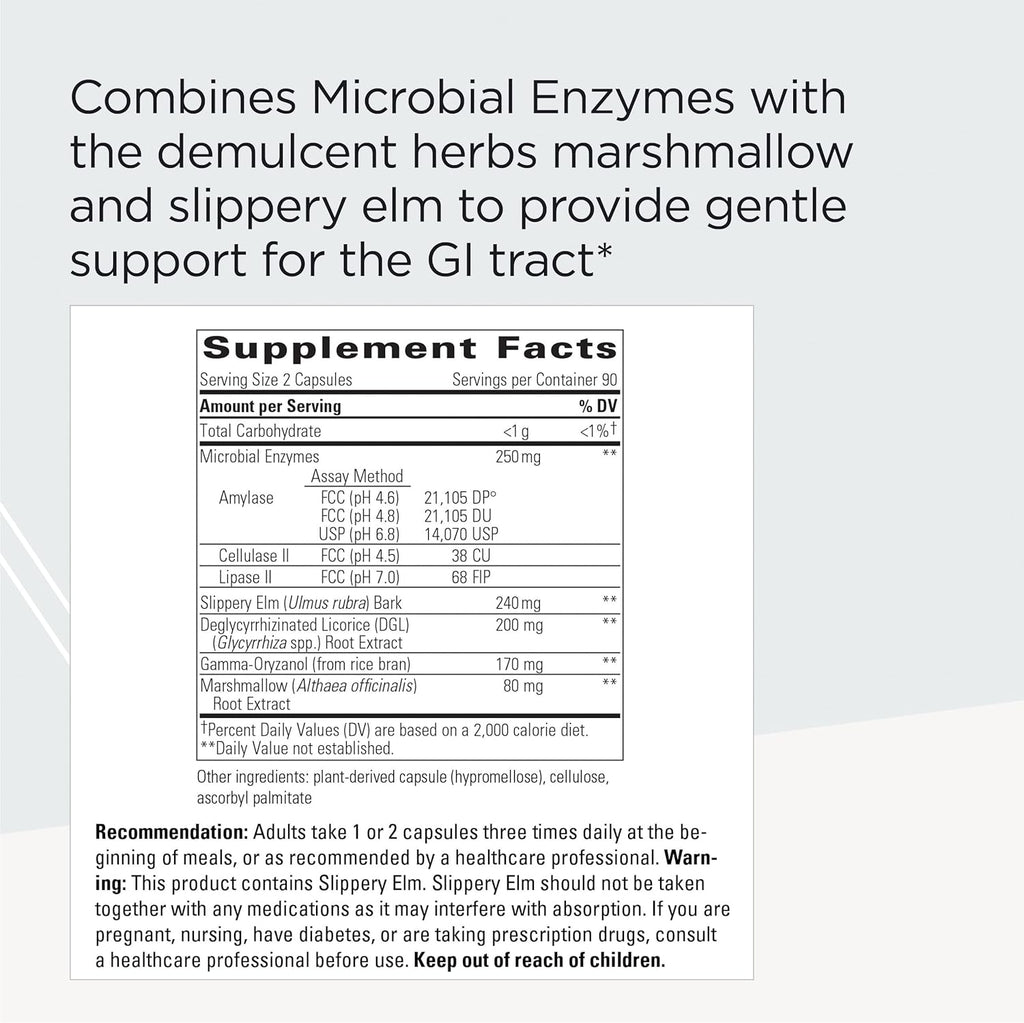 Integrative Therapeutics - Similase Sensitive Stomach - Clinician-Developed - Digestive Enzymes with Soothing Herbs* - Vegan - 180 Vegetable Capsules