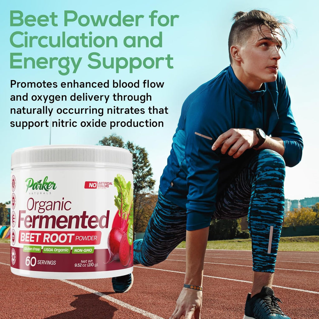 Organic Fermented Beet Root Powder, 9.52 oz Beet Powder Supports Healthy Immune System, Gluten Free, Non-GMO, & Vegan Beets Supplements, 60 Servings