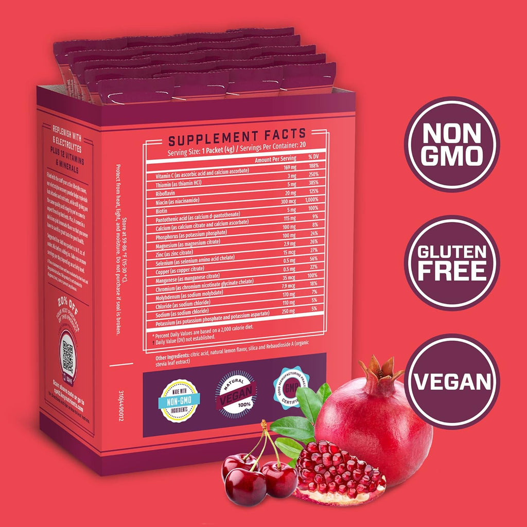 KEY NUTRIENTS Electrolytes Cherry Pom 20's