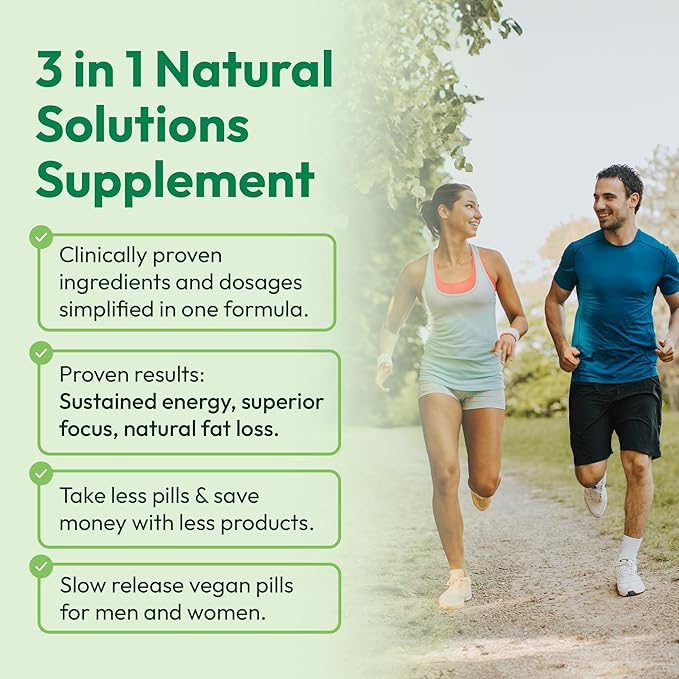 Mida Health® Daily Boost 3-in-1 Weight Loss, Energy, Focus Support for Women & Men | 7-Keto DHEA Thermogenic with Natural Caffeine, CoQ10, B12, Ginkgo, Ginseng, L-Theanine, Folate | 90 Capsules