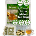 Lavendium, Premium 30 Tea Bags Bitter Melon Fruit Herbal Tea, 100% Natural and Pure, Hand-made, Made With Natural Materials-Corn Fiber Tea Bag, Sugar Free. Caffeine Free. Gluten Free. Vegan
