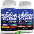 NEW AGE DHEA Supplement - Pregnenolone for Men & Women with DIM, Ashwagandha, Boron, Calcium, Magnesium, Zinc, Vitamin D3 5000iu - Support Capsules - 120 Count