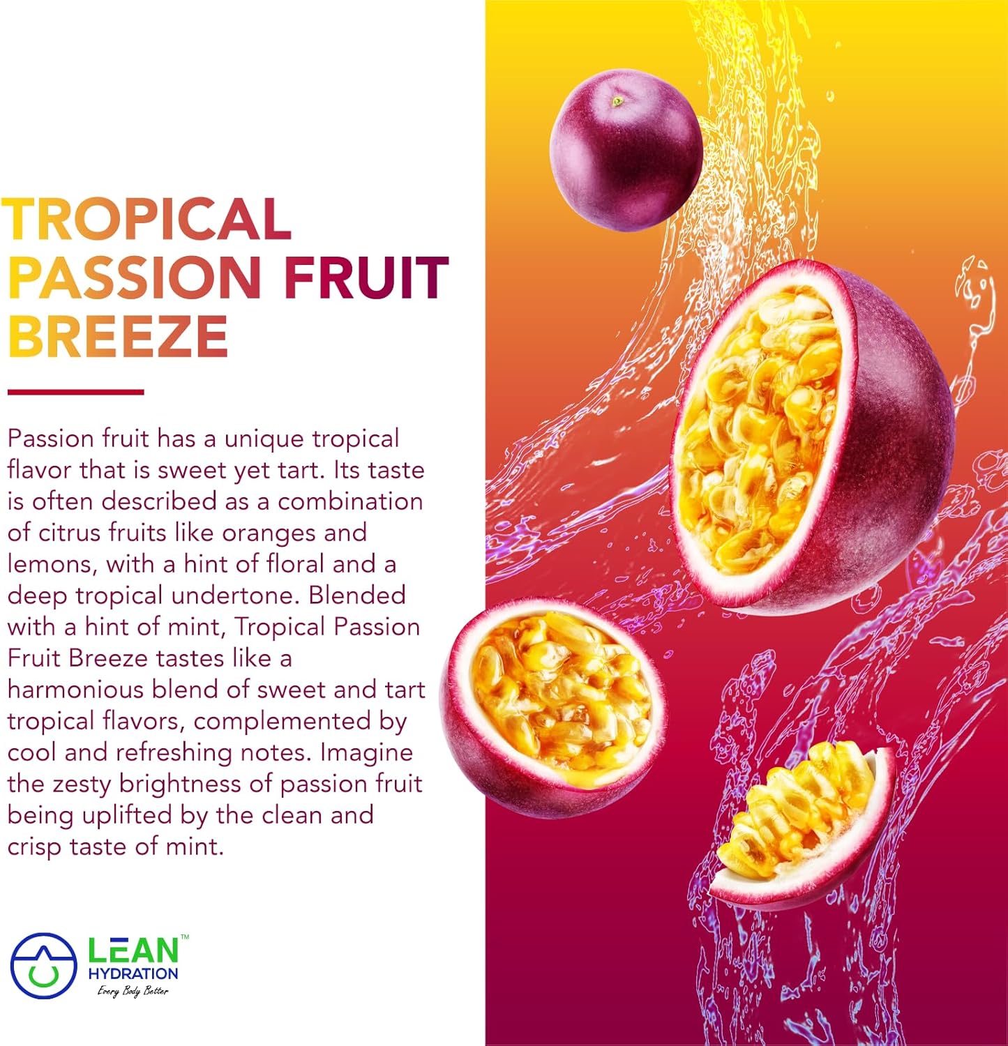 Daily Electrolyte Packets Drink Mix | Zero Calories, Zero Sugar Plus Vitamins, Minerals & More | 16 ct (Tropical Passion Fruit Breeze)