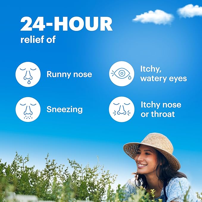 Claritin Allergy Medicine for Adults, 24-Hour Non-Drowsy Loratadine 10mg Pills, Antihistamine, 100 Tablets