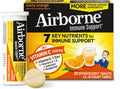 Airborne 1000mg Vitamin C with Vitamin D & Zinc, Sugar Free Multivitamin Immune Support Supplement, Antioxidants Vitamins A C & Vitamin E, 30 Effervescent Tablets, Zesty Orange Flavor