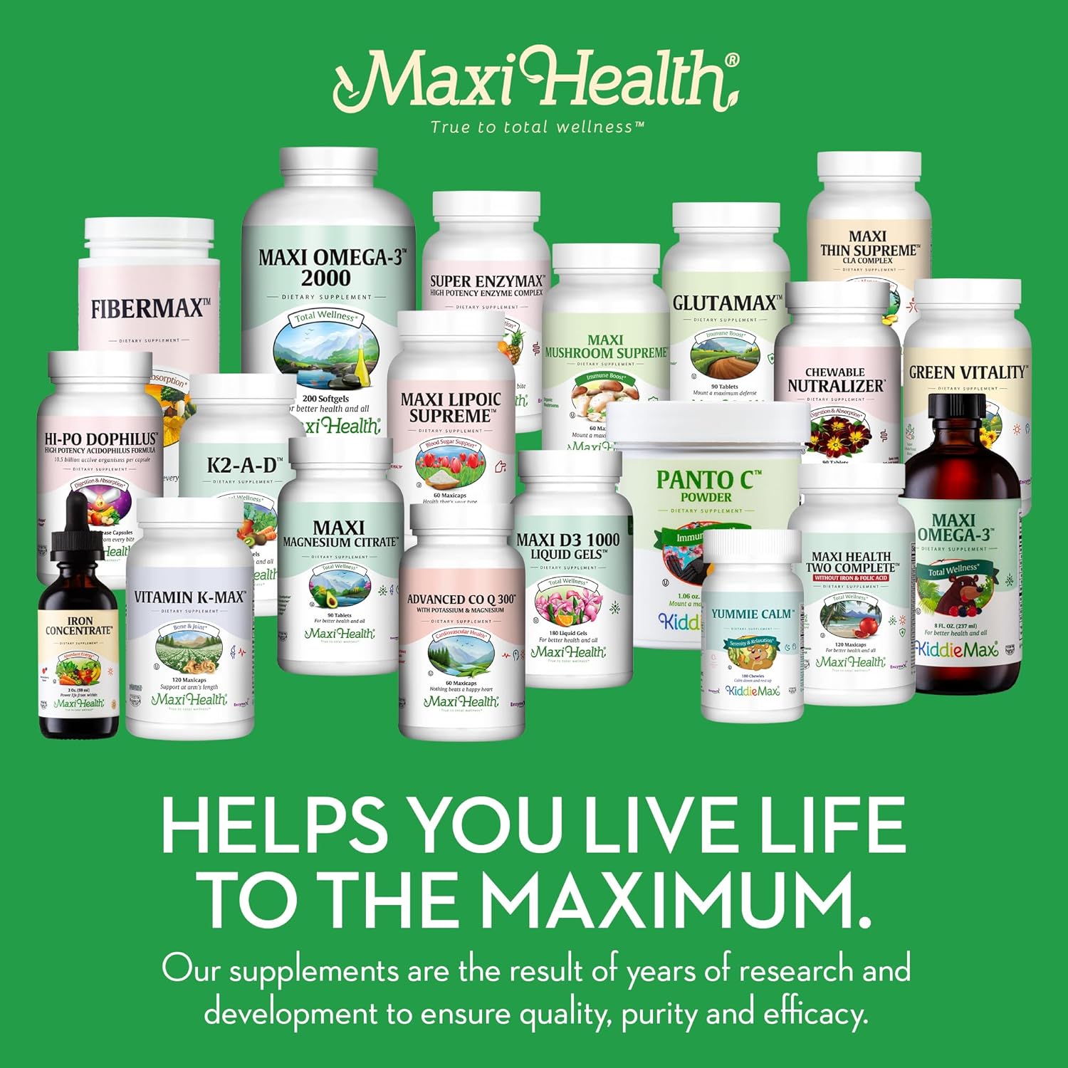 Maxi Health Multivitamin – Easy to Swallow Multi Vitamin Capsules with 30 Nutrients, Iron & Probiotics – Kosher Daily Multivitamins Small Capsules for Wellness Support & Digestive Ease (60 Units)