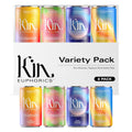 Kin Euphorics Variety 8 Pack with 2 Spritz, 2 Lightwave, 2 Bloom, and 2 Actual Sunshine by Kin Euphorics, Non Alcoholic Spirits, Ready to Drink, Awaken The Mind, Calm Your Mood, 8 Fl Oz (8pk)