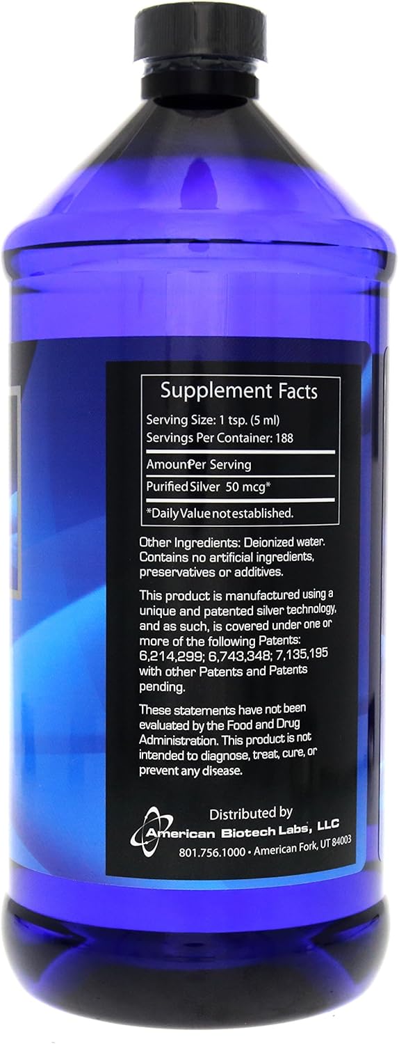 American Biotech Labs ASAP 10 PPM Silver Sol Immune System Support | 2 Pack of 32 Oz Totalling 64 Oz