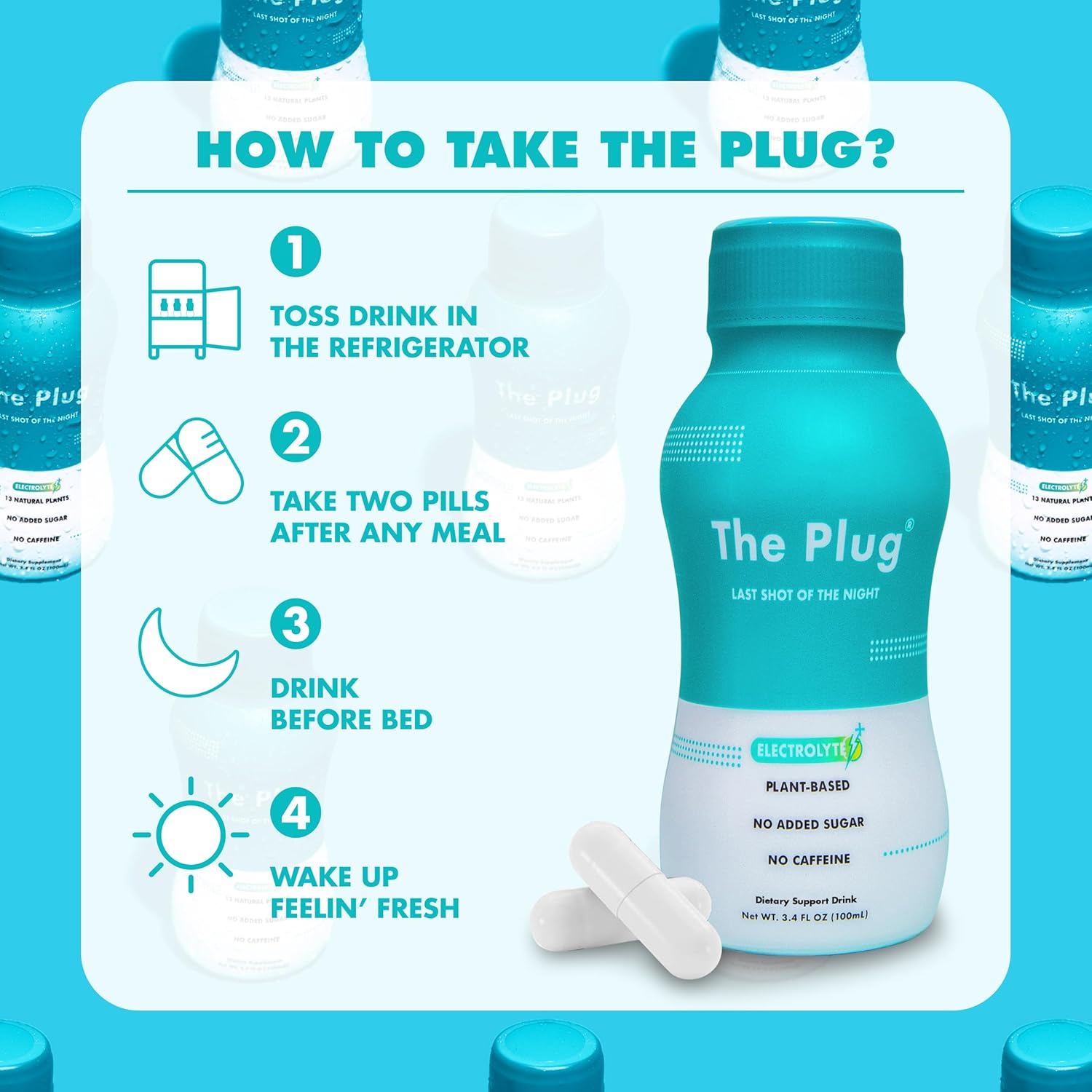 The Plug Liver Cleanse Detox & Repair Drink - Plant Based Herbal Electrolyte Drink for Liver Support & Health, Bloating Relief, Restore Antioxidants & Minerals | Liver Complex Energy Drink (6-Pack)