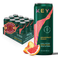 KEY Ketone Energy Drink - Sugar Free, 80mg Low Caffeine, All Natural, 11.5g Ketones, Long Lasting Energy, Green Tea & L-Theanine for Mental Focus, Grapefruit Peach (Pack of 12)