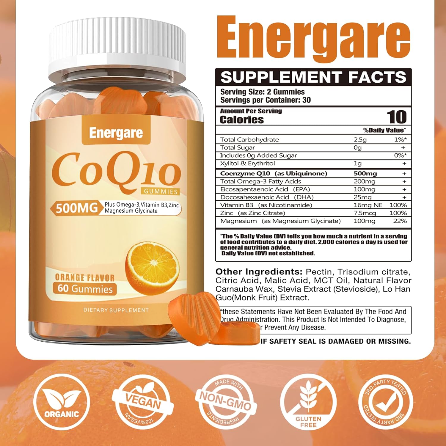 1 Pack Coq10 500Mg Gummies