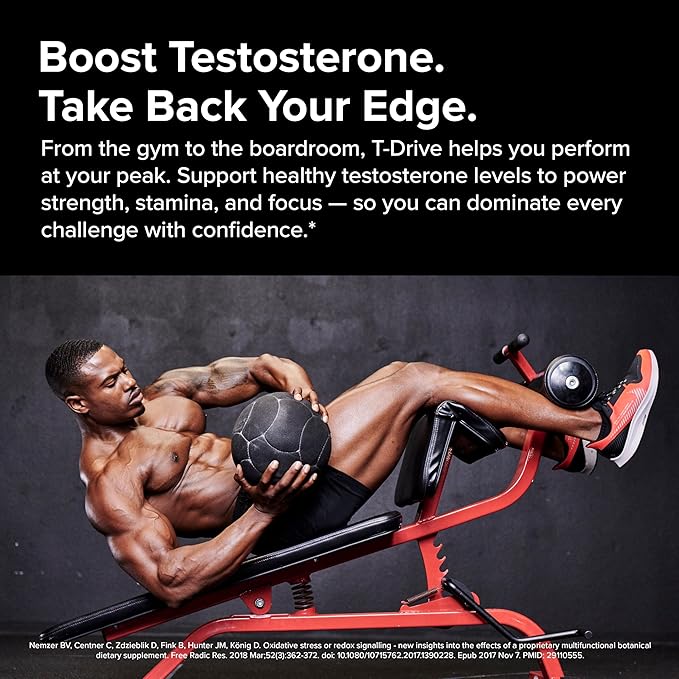 InnoSupps : T-Drive | Testosterone Booster | Amplify Muscle Growth | KSM-66 Ashwagandha, Boron, Fenugreek | 90 Capsules